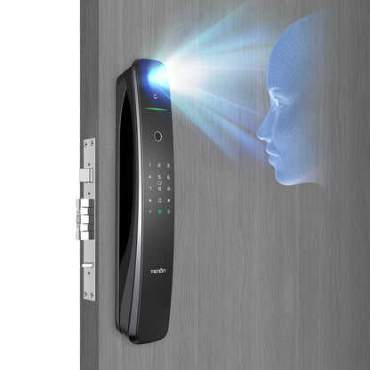 Tenon A9x 3D Face Recognition Built-in WiFi Smart Door Lock with Display and Digital Door Viewer