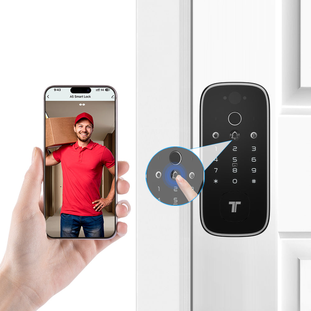 Tenon K10f Built-in WiFi Smart Door Lock with Digital Door Viewer