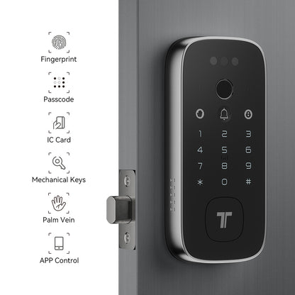 Tenon K10 pro Built-in WiFi Palm Vein Unlock Smart Door Lock with Display and Digital Door Viewer