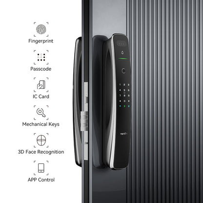 Tenon A9s 3D Face Recognition Built-in WiFi Smart Door Lock with Display and Digital Door Viewer