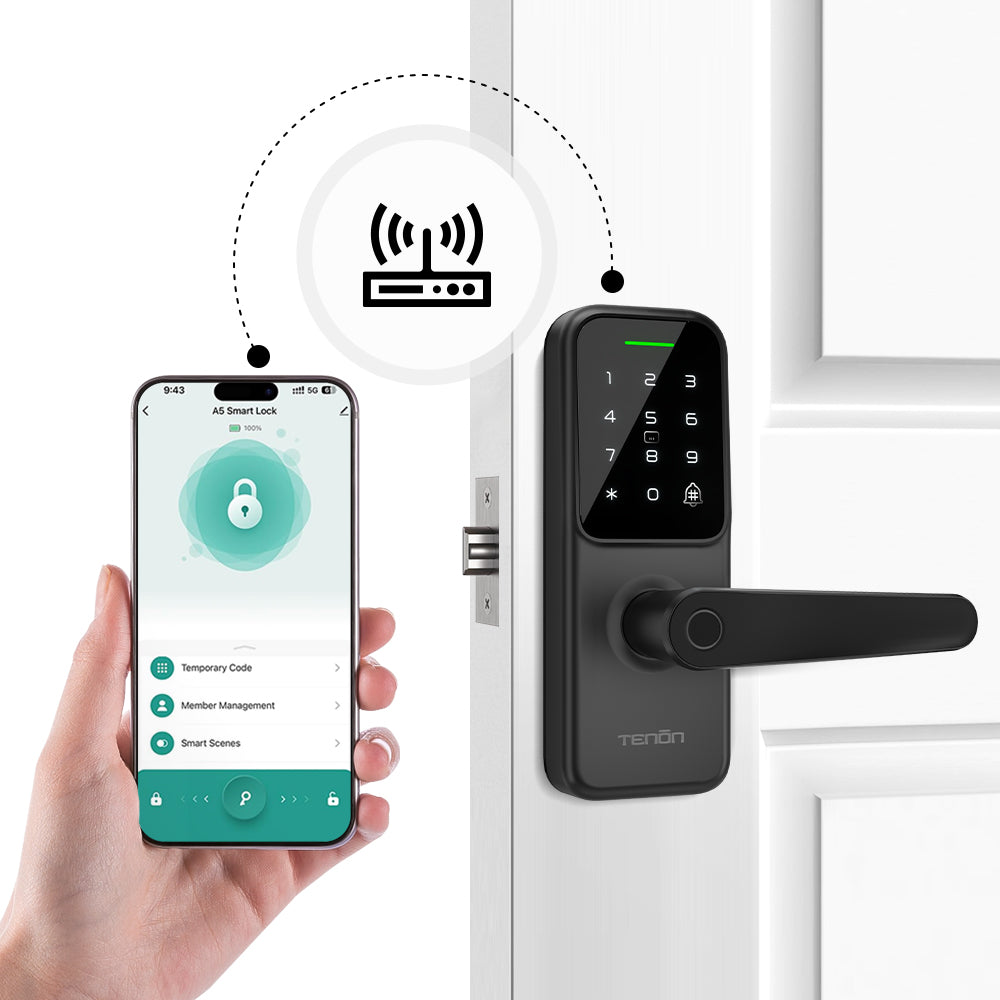 Tenon K8 Built-in WiFi Smart Door Lock with Handle