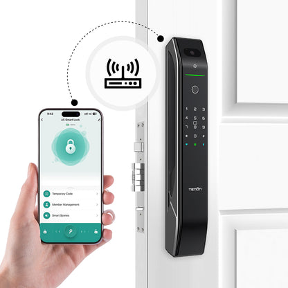 Tenon A7f Built-in WiFi Smart Door Lock with Digital Door Viewer